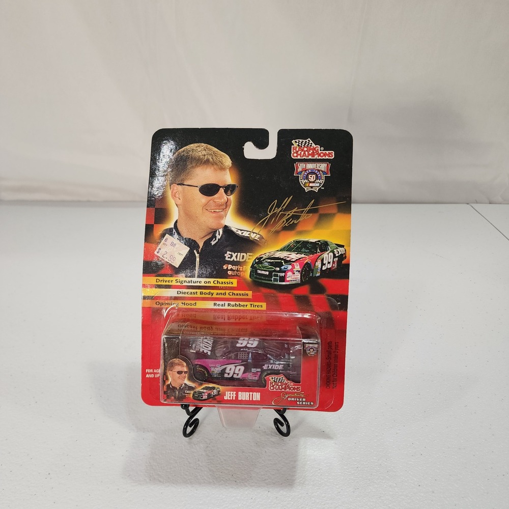 Racing Champions Jeff Burton #99 Exide Ford Taurus 1:64 Diecast NASCAR 50th Ann